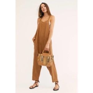 Free People Sezanne Jumpsuit Brown size M